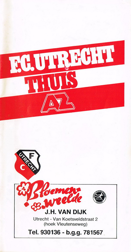 AZ Programma 29-aug-1981 Utrecht uit